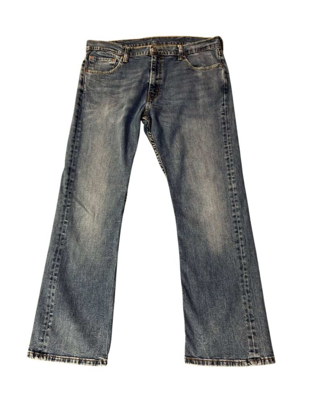 Levis 527 Slim Bootcut Jeans Mens 38x30 Used Blue Stretch Denim - Picture 3 of 16